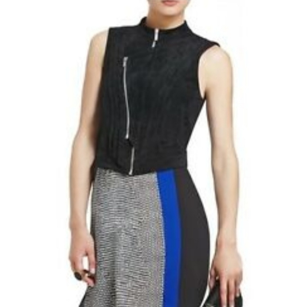 BCBG Damien Faux Suede Vest